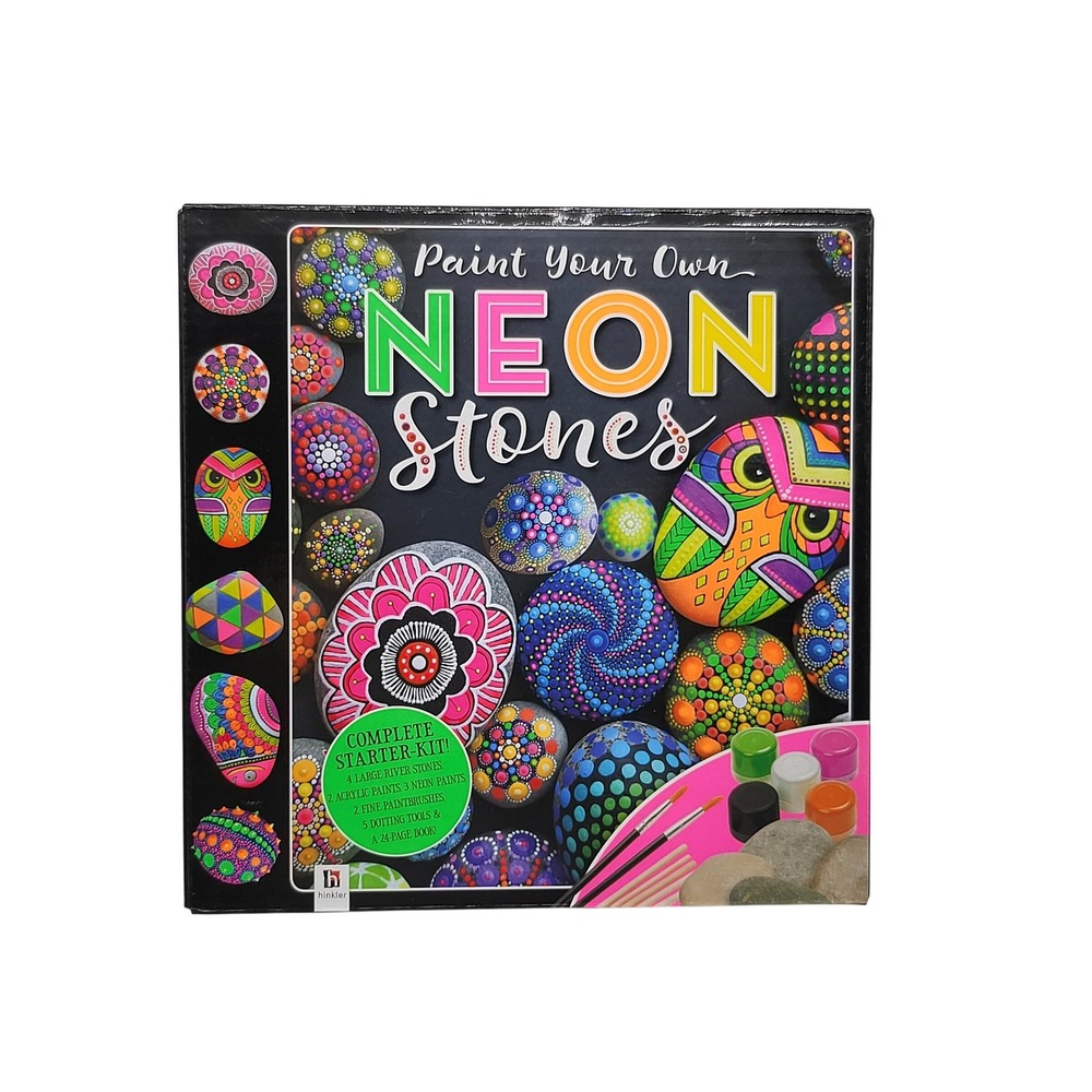 Hinkler Paint Your Own Neon Stones‎ Complete Starter Kit Art Craft Activity